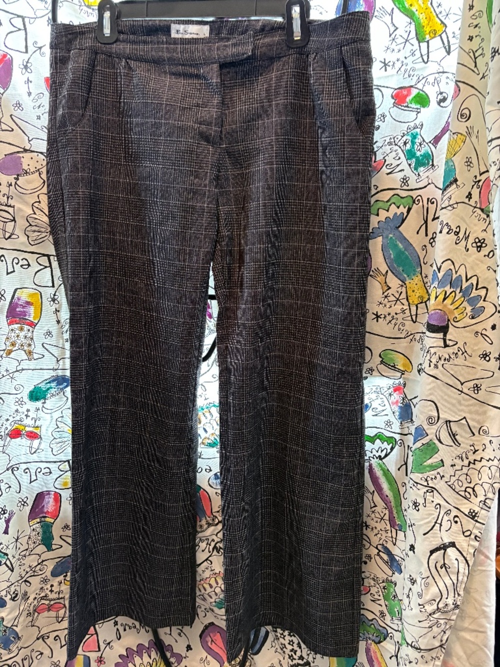 Ben Sherman low rise wool blend wide leg dress pants